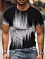 cheap Men&#039;s Shirts-Men&#039;s T shirt Tee Shirt Round Neck Graphic 3D Black / White Green White Black Rainbow 3D Print Short Sleeve Plus Size Print Daily Going out Tops Streetwear