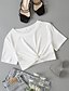 cheap Shoes &amp; Accessories-Women&#039;s Crop Tshirt Plain Daily Short Sleeve Crop Tshirt Round Neck Basic Essential Polyester White Black Light Green XS / Machine wash