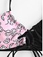 abordables Bikini-Mujer Bañadores Bikini 2 piezas Traje de baño Animal Rosa polvorienta Trajes de baño Casual Sensual nuevo / Sujetador Acolchado