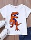 abordables T-shirts et chemises pour garçons-T-shirt Tee-shirts Garçon Enfants Manches Courtes Graphique Dinosaure Animal Blanche Coton Enfants Hauts basique Eté Usage quotidien