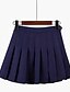 cheap Skirts-Women&#039;s Skirt Mini Skirts Ruched Solid Colored Party Party / Evening Spring &amp; Summer Polyester POLY Elegant Party Gothic Y2K Navy Water pink Black White