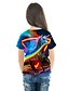 cheap Girls&#039; Tees &amp; Blouses-Kids Girls&#039; T shirt Tee Short Sleeve Blue 3D Print Unicorn Space Print Galaxy Animal Casual Daily 4-13 Years / Summer