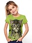 billige T-skjorter og bluser til jenter-Barn Jente T skjorte T-skjorte Kortermet 3D-utskrift Grafisk Regnbue Barn Topper Vår sommer Aktiv Skole 3-12 år