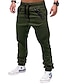 cheap Pants-Men&#039;s Basic Jogger Full Length Pants Solid Colored Mid Waist Loose Black Khaki Green Dark Gray White S M L XL 2XL