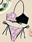 abordables Bikini-Mujer Bañadores Bikini 2 piezas Traje de baño Animal Rosa polvorienta Trajes de baño Casual Sensual nuevo / Sujetador Acolchado