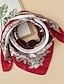 abordables Scarves &amp; Bandanas-Mujer Bufanda Cuadrada Multicolor Festivos Bufanda Floral / Poliéster