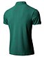 baratos T-Shirts-Homens Camiseta Polo Camisa de golfe Camisa de tênis Colarinho Colarinho Clerical Henley Côr Sólida Verde Branco Preto Azul Cinzento Manga Curta Casual Diário Blusas Simples