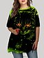 preiswerte Kleider in Übergröße da Donna-Damen Übergröße Katze T Shirt Kleid Bedruckt Rundhalsausschnitt Halbe Ärmel Grundlegend Herbst Frühling Normal Täglich Minikleid Kleid