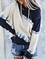 cheap Hoodies &amp; Sweatshirts-Women&#039;s Hoodie Pullover Color Block Casual Hoodies Sweatshirts  Navy Blue