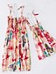 cheap New Arrivals-Mommy and Me Dresses Casual / Daily Floral Print Multicolor Knee-length Sleeveless Boho Matching Outfits / Summer