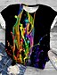 cheap Plus Size Tops-Women&#039;s Plus Size Tops T shirt Graphic Beer Short Sleeve Print Basic Crewneck Cotton Spandex Jersey Daily Holiday Black