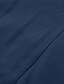abordables Tops &amp; Blouses-Mujer Blusa Camisa Plano Manga Larga Escote en Pico Cuello Camisero Básico Tops Azul marinero Naranja Color Caquí
