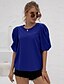 cheap Women&#039;s Clothing-Women&#039;s Casual Daily Holiday T shirt Tee Short Sleeve Plain Round Neck Sexy Beach Tops Chiffon White Black Blue S / Wet and Dry Cleaning