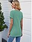 cheap Women&#039;s Clothing-Women&#039;s Casual Daily Weekend T shirt Tee Short Sleeve Color Block Round Neck Pocket Patchwork Basic Tops Cotton Blend Green Black Blue S / Wet and Dry Cleaning