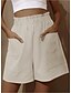 cheap Shorts-Casual Women&#039;s Sporty Linen Bermuda Shorts