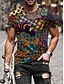 cheap Short Sleeve-Men&#039;s Summer Casual Graphic Tee Tribal Totem Print