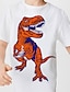 billige T-shirts &amp; Trøjer til Drenge-Børn Drenge T-shirt Kortærmet Hvid Sort Grafisk Dinosaurus Dyr Dagligdagstøj Bomuld Basale / Sommer