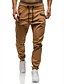 cheap Pants-Men&#039;s Casual / Sporty Pocket Pants Chinos Full Length Pants Micro-elastic Casual Daily Solid Color Mid Waist Breathable Outdoor Loose Black Gray Khaki S M L XL XXL / Summer / Drawstring