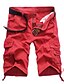 abordables Shorts-Homme Short Cargo Bermuda Shorts de Randonnée Plein Multi poche Jambe droite Longueur genou Travail du quotidien Vacances Classique Décontractées Noir Vert Véronèse Non Elastique