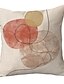 cheap Basic Collection-1 pcs Faux Linen Pillow Cover, Simple Casual Print Modern Square Traditional Classic