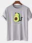 cheap Men&#039;s-Men&#039;s Unisex Tee T shirt Graphic Prints Avocado Hot Stamping Round Neck Plus Size Casual Daily Short Sleeve Print Tops Cotton Basic Designer Big and Tall White Black Gray / Summer