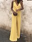 cheap Jumpsuits &amp; Rompers-Women&#039;s Jumpsuit Solid Colored Ordinary Deep V Regular Straps Regular Fit Pink Yellow S M L Summer