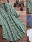 billige Best Selling Plus Size-Dame Skjorte Prikker Rund hals Plusstørrelser Trykt mønster Toppe Mørkegul Grøn Blå