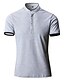 cheap T-Shirts-Men&#039;s Collar Polo Shirt Golf Shirt Tennis Shirt Collar Standing Collar Henley Solid Color Green White Black Blue Gray Short Sleeve Casual Daily Tops Simple