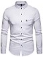 cheap Men&#039;s Shirts-Men&#039;s Shirt Solid Color Stand Collar Casual Daily Long Sleeve Tops Simple Basic Formal Wine White Black