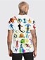 cheap Men&#039;s-Men&#039;s Unisex Tee T shirt Shirt Graphic Prints Olympics Soccer 3D Print Crew Neck Daily Holiday Short Sleeve Print Tops Casual Designer Big and Tall White / Summer