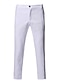 cheap Pants-Men&#039;s Chino Pocket Straight Chinos Full Length Pants Micro-elastic Business Casual Cotton Blend Solid Color Mid Waist Breathable White Black Khaki Orange Dark Gray M L XL XXL / Summer