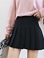 cheap Skirts-Women&#039;s Skirt Mini Skirts Ruched Solid Colored Party Party / Evening Spring &amp; Summer Polyester POLY Elegant Party Gothic Y2K Navy Water pink Black White