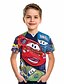 billige T-shirts &amp; Trøjer til Drenge-Børn Drenge T-shirt Kortærmet 3D-udskrivning Tegneserie Blå Børn Toppe Sommer Aktiv Dagligdagstøj Regulær 4-12 år