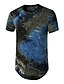 cheap Men&#039;s Clothing-summer  style men‘s fashion casual an code gradient color blooming hipster hip-hop short-sleeved t-shirt