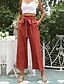 abordables Vêtements Femme-Femme Chino Pantalons Toute la longueur Pantalon Décontractée 35% coton 65% polyester Plein Taille médiale Rouge S M L XL