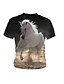 abordables Camisetas y blusas para niñas-Chica 3D Graphic Animal Camiseta Manga Corta Impresión 3D Primavera verano Activo Poliéster Rayón Niños 3-12 años Escuela
