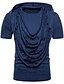 cheap Men&#039;s Socks-Men&#039;s Casual Tee T shirt Shirt Plus Size Graphic Solid Color Short Sleeve Braided Tops Basic Designer Hip Hop Slim Fit Cotton Hooded Black Royal Blue White