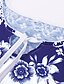 baratos Tops &amp; Blouses-Mulheres Plus Size Blusas Blusa Camisa Social Floral Gráfico Atado Imprimir Manga Longa Decote Redondo Básico Elegante Clássico Diário Férias Misto de Algodão Primavera Verão Verde Azul