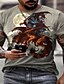 preiswerte Herren T-Shirts &amp; Tank Tops-Herren Hemd T Shirt Tee Graphic Anime Drache Rundhalsausschnitt Schwarz Golden Blau Orange Regenbogen 3D-Druck Übergröße Täglich Festtage Kurzarm Bedruckt Bekleidung Strassenmode Übertrieben
