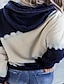 preiswerte Kapuzenpullis &amp; Sweatshirts-Damen Farbblock Kapuzenshirt Zur Seite fahren Alltag Kapuzenpullover Sweatshirts Marineblau