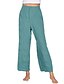 abordables Vestimenta de Mujeres-Mujer Básico Pantalones Pantalones Casual Diario Plano Azul Piscina Verde Trébol Marrón S M L XL 2XL / Lavar Separadamente