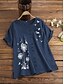cheap Plus Size Tops-Women&#039;s Shirt Blouse Cotton Graphic Floral Dandelion Short Sleeve Date Vacation Daily Casual Crew Neck Slim Summer Spring