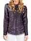 cheap Furs &amp; Leathers-Women&#039;s Jacket Faux Leather Jacket Faux Fur Coat Daily Outdoor Fall Spring Short Coat Slim Waterproof Breathable Sexy Streetwear Jacket Long Sleeve Solid Color Classic Style Retro dark brown