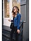 preiswerte Women&#039;s Coats &amp; Jackets-Damen Lederjacke Kunstlederjacke Strasse Einkauf Frühling Herbst Standard Mantel Schlank Windundurchlässig Schick &amp; Modern Jacken Langarm Feste Farbe Kunstpelzbesatz Hellrosa Marineblau Weinrot