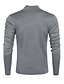 cheap Men&#039;s Clothing-Men&#039;s Tunic T shirt Solid Color Turtleneck Casual Daily Long Sleeve Zipper Tops Simple Basic Fashion White Black Gray / Wet and Dry Cleaning