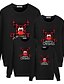 cheap Family Look Sets-Family Tops Sweatshirt Cotton Plaid Letter Deer Casual Print Black White Red Long Sleeve Mommy And Me Outfits Daily Matching Outfits