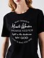 abordables Tee-shirt-miracle worker t shirt femmes way maker miracle worker promesse gardien chemises chemise chrétienne à manches courtes t-shirts graphiques tops vert