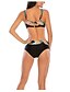 billige Bikini-Dame Bikini 2 stk badedragt Stroppet Høj Talje Geometrisk Batikfarvet Gul Regnbue Badetøj Vatteret Badedragter Sexet / BH med indlæg