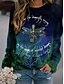 cheap Hoodies &amp; Sweatshirts-Women&#039;s Sweatshirt Pullover Print Sportswear Streetwear Blue Royal Blue Beige Geometric Abstract Tie Dye Casual Loose Long Sleeve Round Neck S M L XL XXL / 3D Print