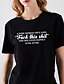 abordables Tee-shirt-Femme T shirt Tee 100% Coton Casual du quotidien basique Manche Courte Col Ras du Cou Noir Printemps été